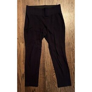 Brass Black Ponte Pull‑On Straight Leg Pants Size Large